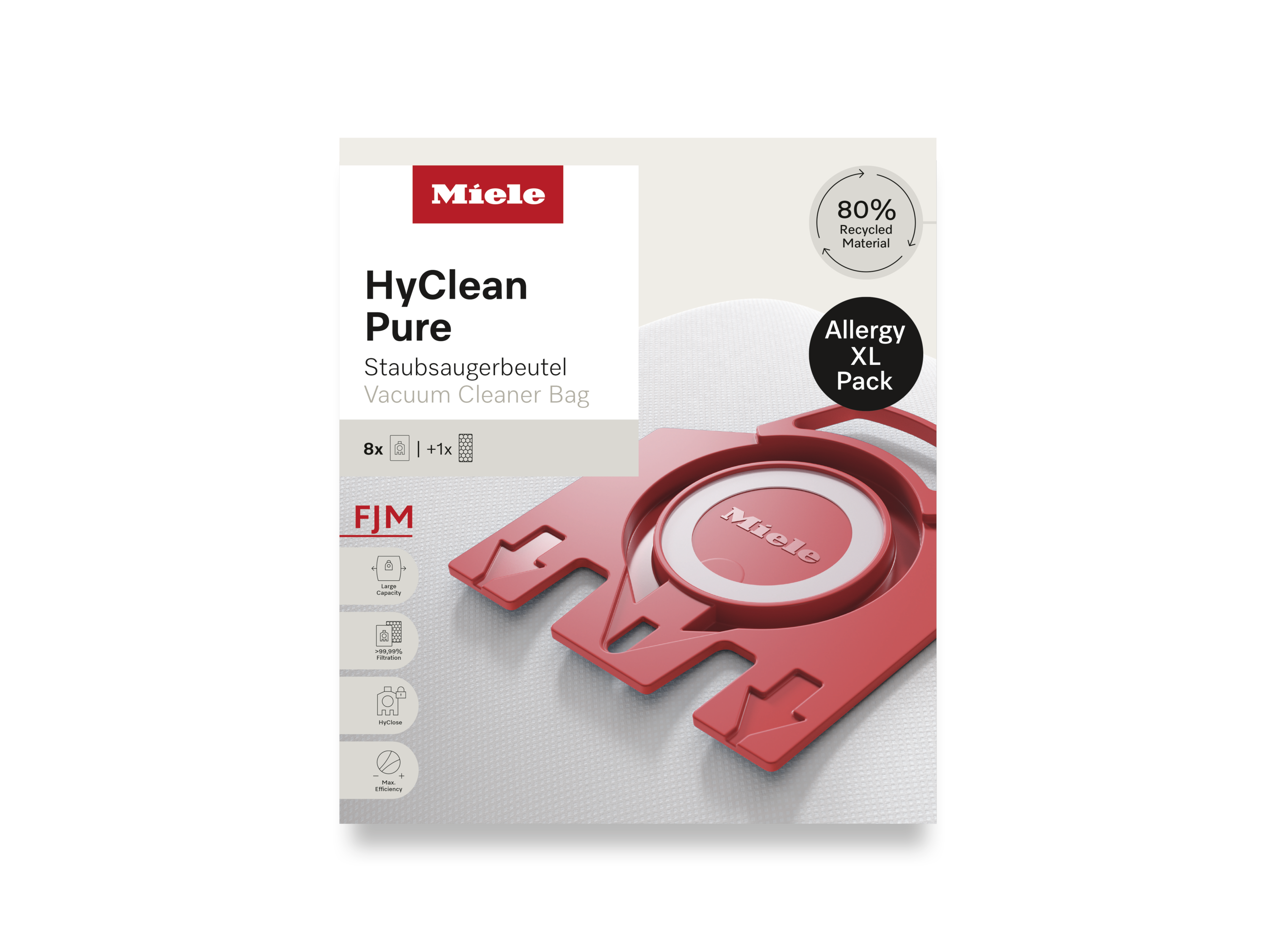 Комплект мешков-пылесборников HyClean Pure FJN Allergy XL Miele в официальном магазине Miele в Самаре, доставка в пределах Самары и России. Артикул 12498190. Лучшие цены, самый большой каталог в России, техника в наличии, быстрая доставка. Комплект мешков-пылесборников HyClean Pure FJN Allergy XL Miele купить в Самаре | Всегда в наличии! | Артикул 12498190 | Официальный сайт