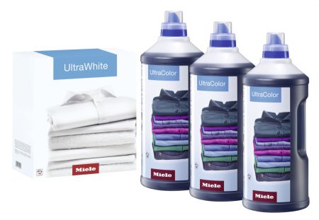 Набор моющих средств для ухода за бельём 3×UltraColor + 1×UltraWhite Miele купить в Самаре | Всегда в наличии! | Артикул 11518190 | Официальный сайт